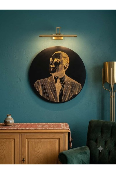 Atatürk Tablosu - 85 Cm Daire Mdf