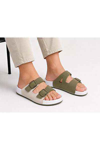 MULEX Men's Double-Buckle Casual and Comfortable Sole Daily Slippers