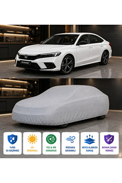 COCEM Honda Civic Uyumlu 4 Mevsim Araba Brandası Tam Kapama Su Geçirmez UV Gü...