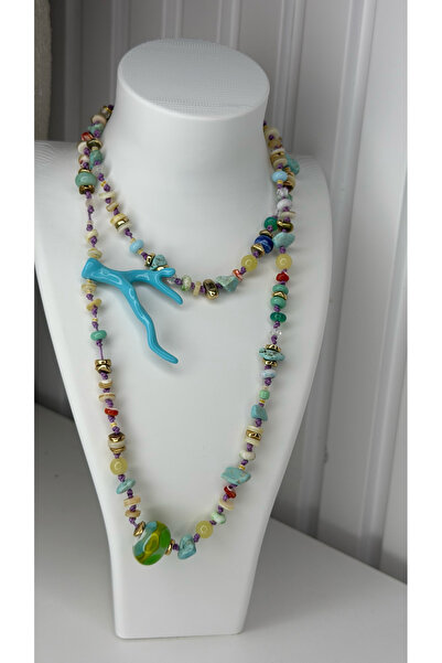 Tuvita Collection Bodrum Turquoise and Amazonite Natural Stone Adjustable Han...