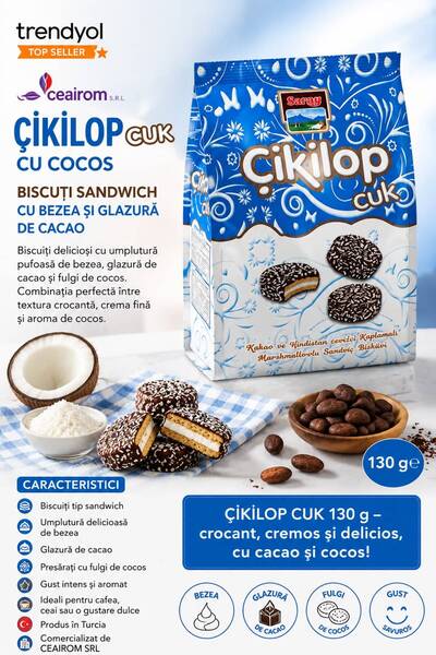 Saray CİKİLOP CUK SANDWICH FROM COOKIES WITH MARSHMALLOW AND COCOA AND COCONU...
