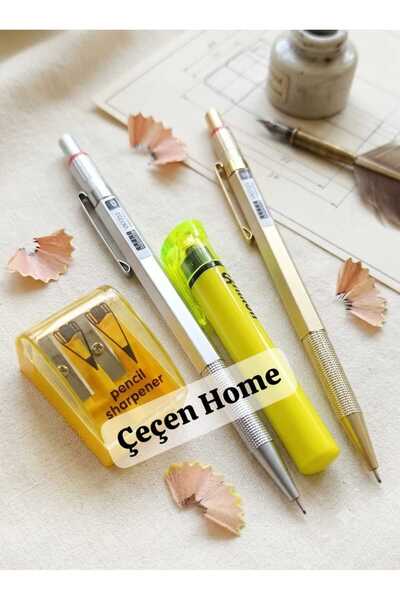 ÇEÇEN HOME Metalik Teknik Çizim Ve Okul Kırtasiye Seti 2 Adet 0.7mm Metal Göv...