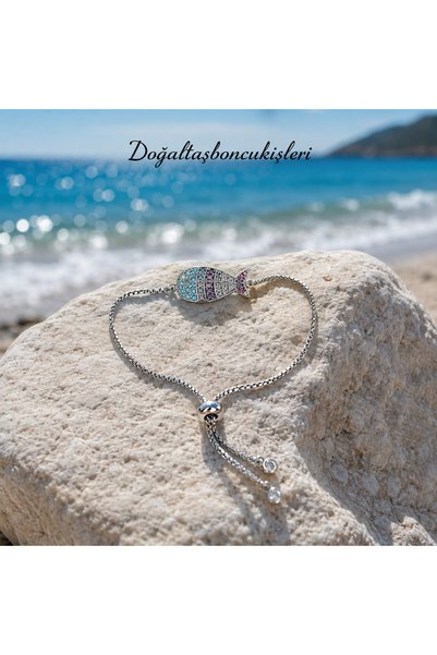 doğaltaşboncukişleri Fish Luck Bracelet Gold Silver Color