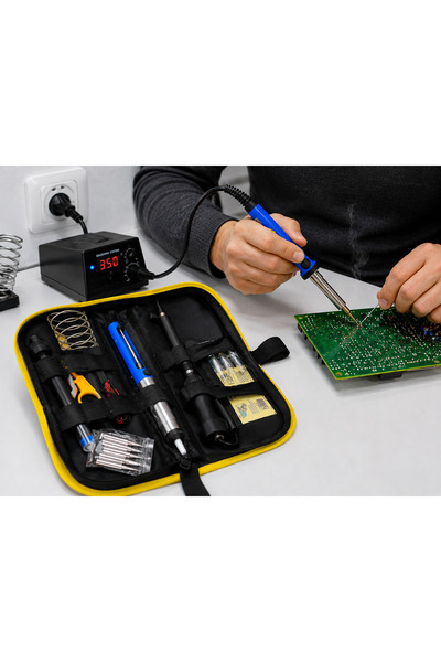 Beyhekim Hırdavat Profesyonel Elektrikli Lehim Seti Çantalı – Ayarlanabilir L...