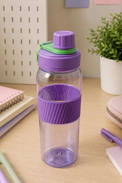 Sone 750 ml Tritan Su Matarası BPA Free Sızdırmaz Kilitli Kapak Kaymaz Siliko...