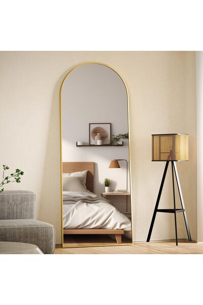 Generic VooBang 165 x 60 cm Arched Full Length Mirror, Arch Floor Mirror Full...