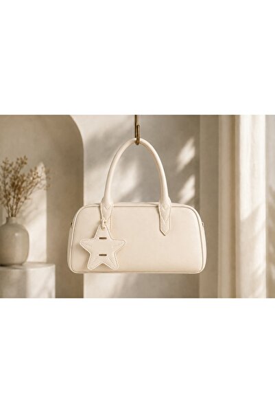 zemihra Women's Star Decorated Faux Leather Single Compartment Baguette Hand ...