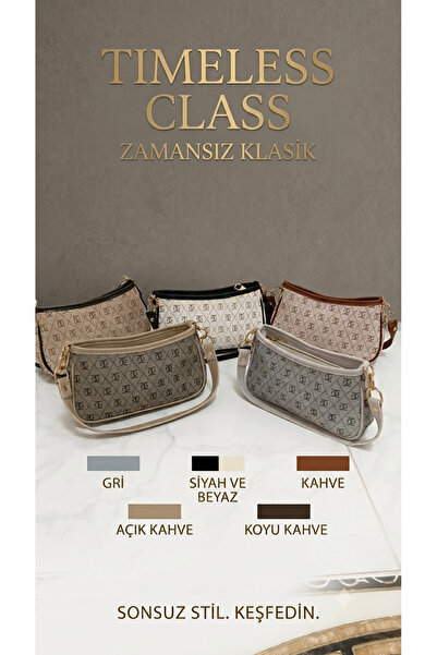 LİVORA Women's Baguette Bag with Zipper Closure