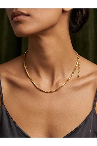 Ralp Moda Metal Cube Necklace