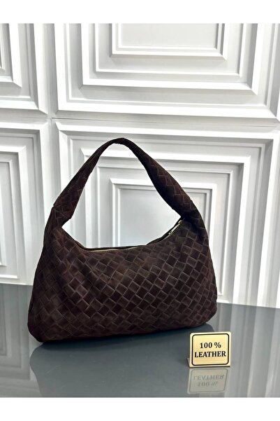 çkn sedat çakan çanta & fular & aksesuar Genuine Suede Leather Women's Should...