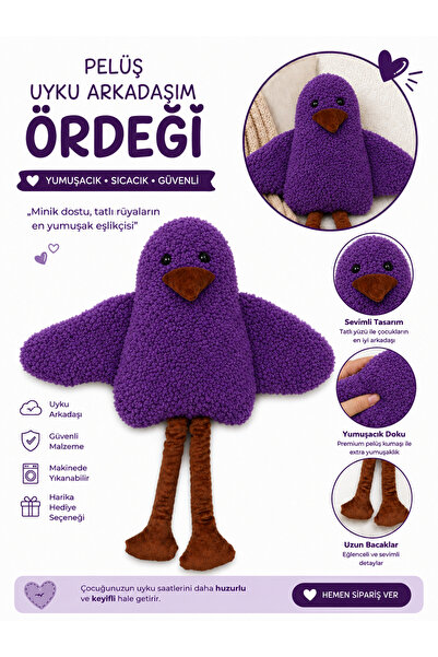 Işık kasabası Çocuk Bebek Uyku Arkadaşı Duffy Ördek Yastık Peluş