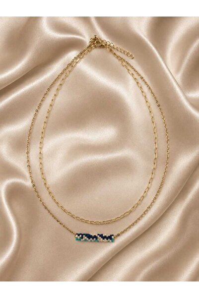 ayışığı Marina Miyuki Beaded Xuping Layered Necklace with Chain