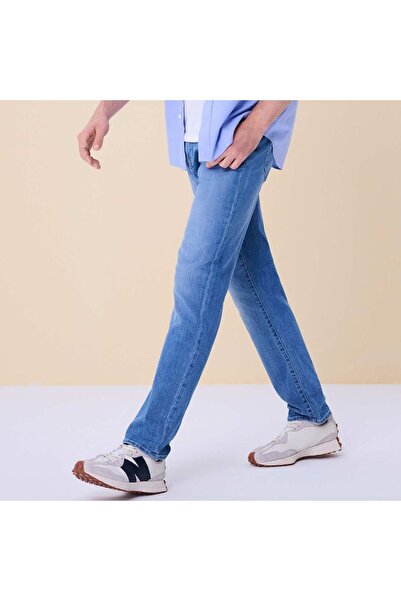 Giordano Men's Comfort Stretch Denim Regular Tapered 2.0 Jeans
