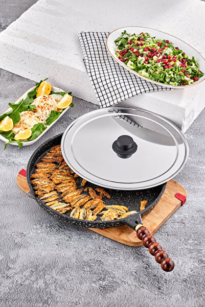 tacev Cast Iron Granite Fish Pan 36 Cm