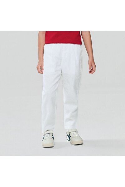Giordano Kids' Regular Fit Linen Cotton Cropped Pants