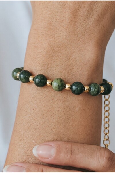 NBS Beautiful Naturel Stones Jade (with Lucky Stone Gift) Bracelet 8 mm