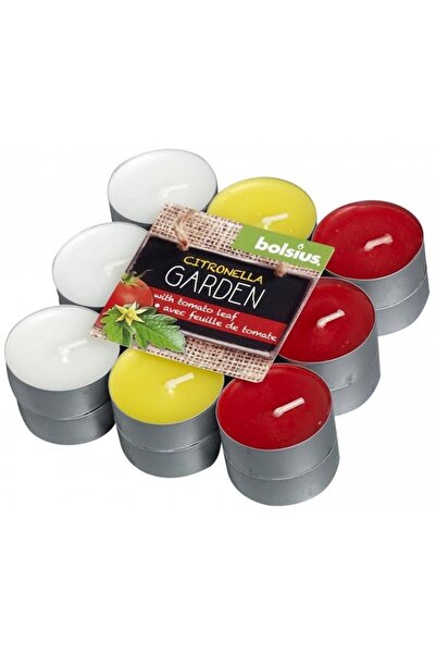 Bolsius Set de 18 lumânări tealight, Tomato Citronella, parfumate, anti-țânțari