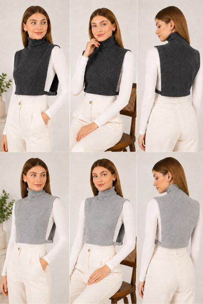mirach Pachet Eco de 2 piese, gri antracit, guler complet închis, lycra cu ne...