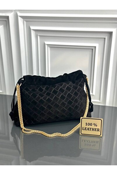 çkn sedat çakan çanta & fular & aksesuar Genuine Suede Leather Women's Should...