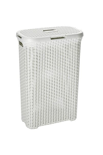 CURVER Coș de rufe, imitație de ratan, Stil 60L, Bej, 44x61x34 cm