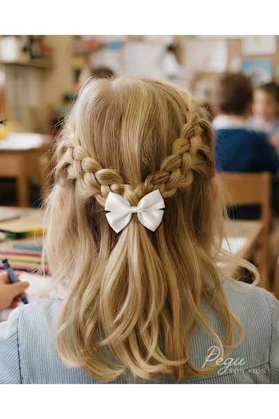 pegu baby collection Minik Düşler Serisi , TEK ' li BEYAZ Saten Kurdele Fiyon...