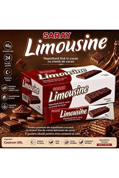 Saray LIMOUSINE NAPOLITAN WITH COCOA CREAM AND WHITE CHOCOLATE GLAZING 40GR 2...