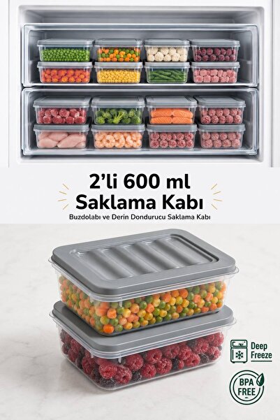 Funny Life Set of 2 Freshbox Storage Containers Suitable for Microwave and Re...