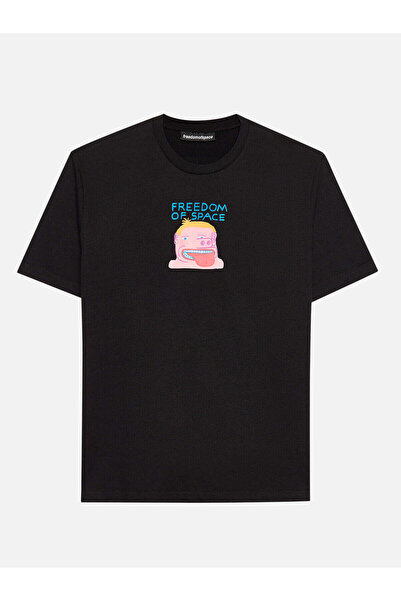 Freedom of Space The Man T-Shirt Siyah - HypeStep