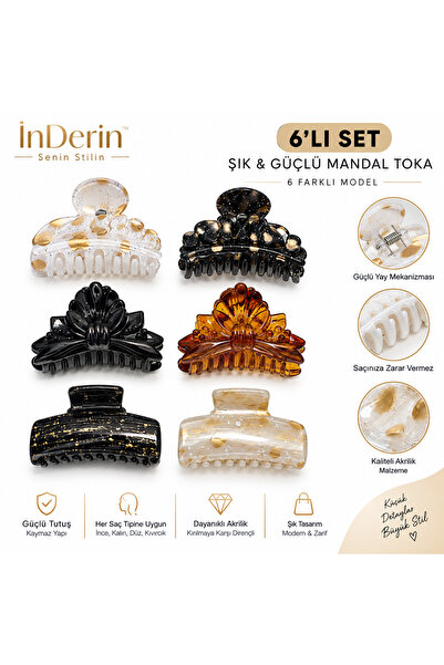İnDerin Women's 6-Piece Latch Buckle Set