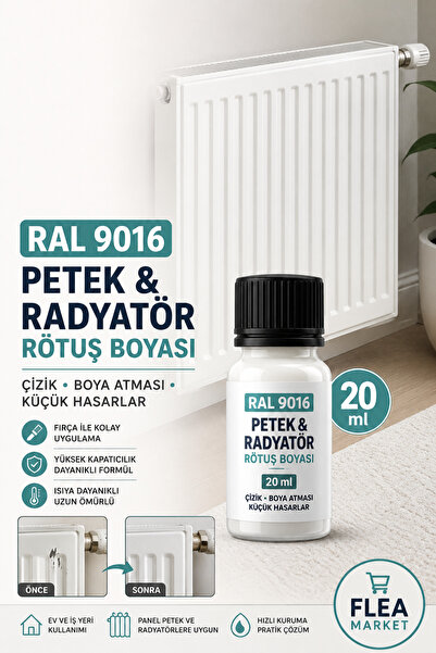 Flea Market Beyaz Petek Radyatör Rötuş Boyası 30 ml – Çizik Pas ve Boya Atmas...