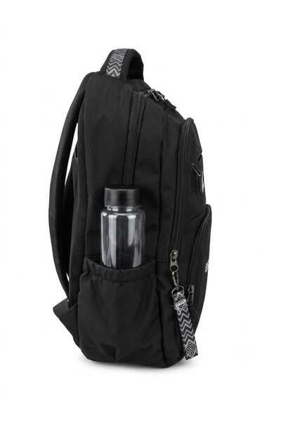 ESCAPE Rucsac școlar zilnic din material textil ușor, cu 4 compartimente și compartiment pentru laptop