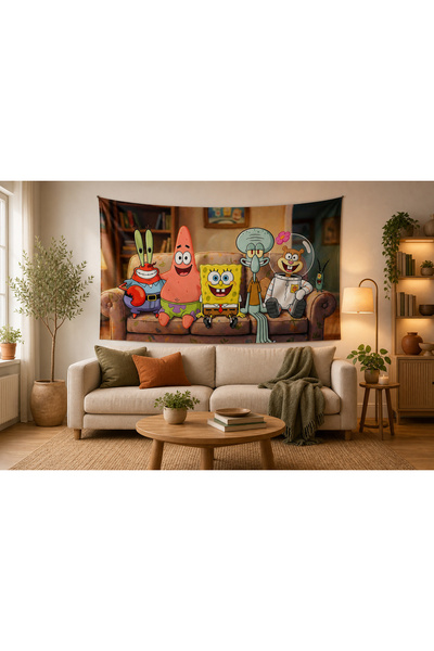 dekomingo Tapet SpongeBob și prietenii săi – Poster decorativ colorat din mat...