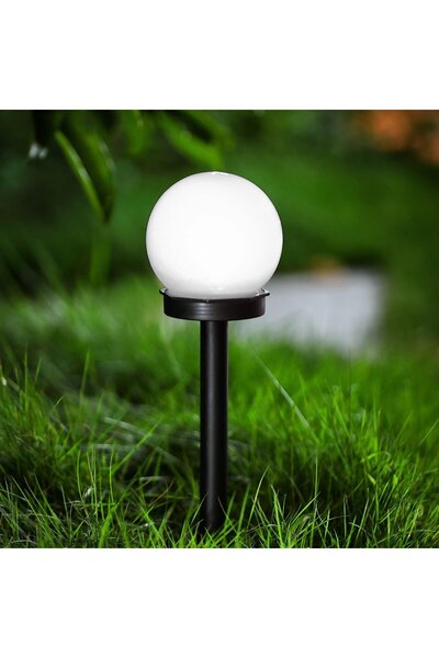 OEM Hoff LED solar lamp, globe, plastic, H 38 cm, outdoor