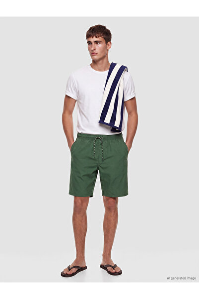 LC Waikiki Trendlucky Short Length Men's Swim Shorts with Difference in Length