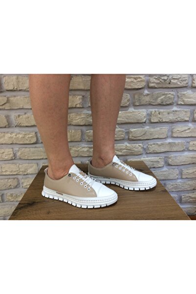OrtopedikAL 2010 Womenly Style Beige-White Women's Casual Shoes %100 Genuine ...