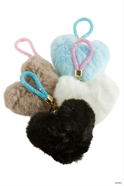 ZERO LAND Dpmix-Hb Heart Feather Bag (204015) Keychain Ebruli