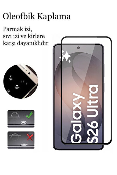 CEPSTOK Samsung Galaxy S26 Ultra 5D Tam Kaplayan 9H Temperli Ekran Koruyucu