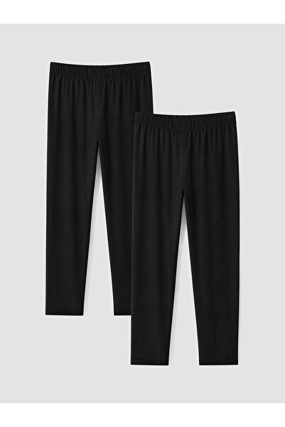 LC Waikiki Nevavm Women's Plus Size Elastic Waist Leggings with Difference 2-...