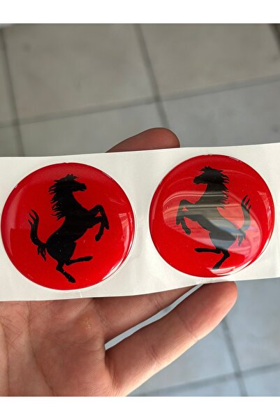 LS2 Red Motorcycle Resin Sticker Filled Sticker 5X5 cm Dimensions