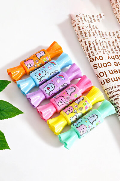 Kokoş 6-Piece Candy Figured Highlighter Pen Set