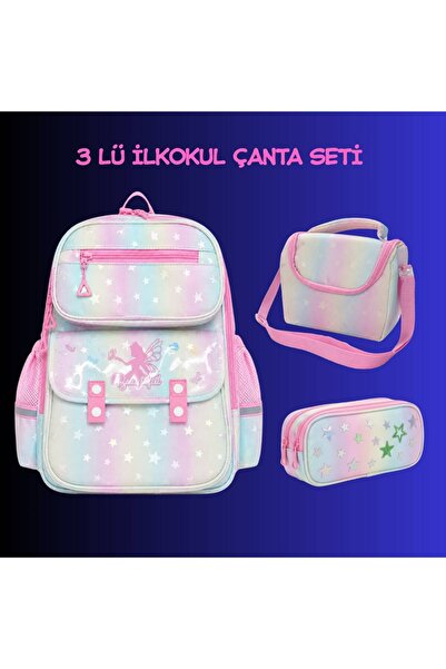 Epod 3 LÜ PEMBE REFLEKTÖR ÖZELLİKLİKLİ KIZ ÇOCUĞU İÇİN BESLENME VE KALEMLİKLİ...