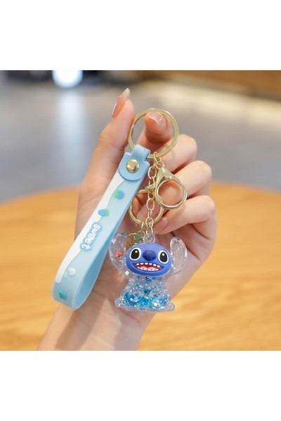 kt kuzey tacı Özel Sevimli Hediyelik Renkli Askılı, Stitch Figürlü, İçi Sıvıl...