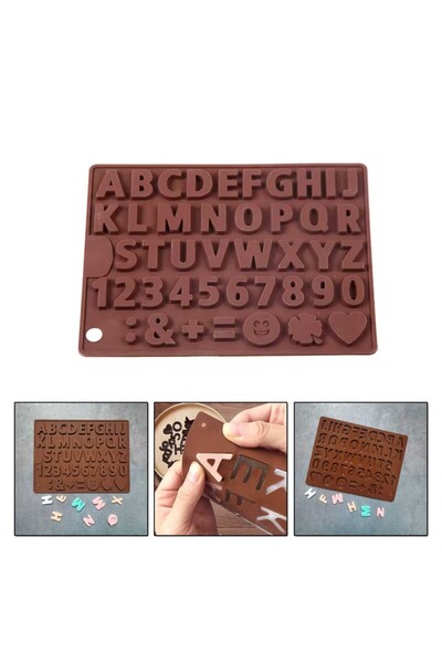Getshopmini Chocolate Letter Mold Pastry Letter Mold Alphabet Stone Powder Mo...