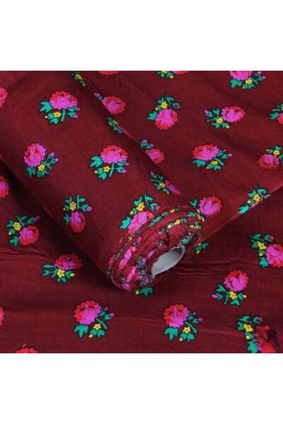 Gerenic Shalqi Qarqian Fabric - Burgundy