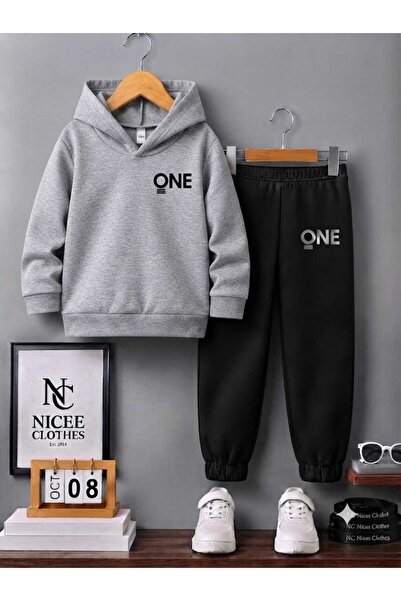 NC Nicee Clothes Children's Unisex Tracksuit Set (One Winter Print on the Left)