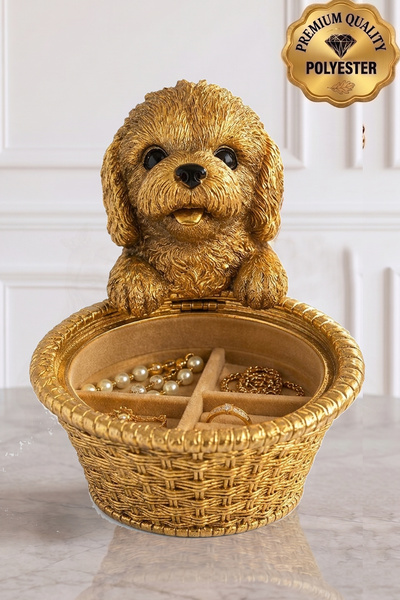 MARNELLO CONSEPT Saksılı Köpek Biblosu Polyester Toy Poodleı Masaüstü Aksesuar