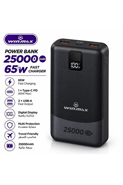 Generic Winmax JW08 PRO 25,000mAh, Power Bank with Fast Charging and Digital ...
