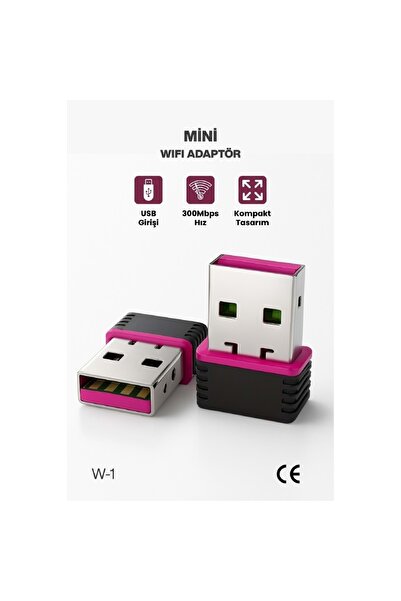 TEKNOTİMER Mini Wi-Fi Adaptör Kablosuz Alıcı 300 Mbps - USB 2.0