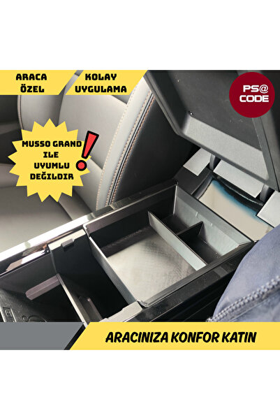 psa code Ssangyong KGM MUSSO EV Orta Konsol Düzenleyici-Organizer