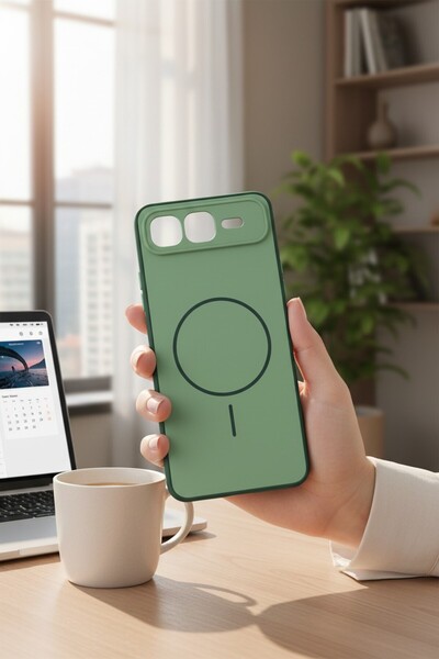 batuteknoloji Infinix Smart 10 Plus İç Yüzeyi Kadife MagSafe Görünümlü Soft B...